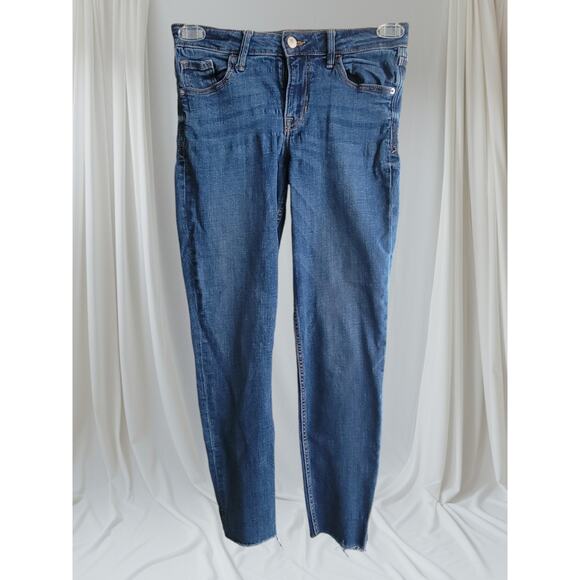 Old Navy Jeans Size 4 Blue Rockstar Super Skinny Mid Rise 5 Pocket Stretch Comfy - Picture 1 of 11
